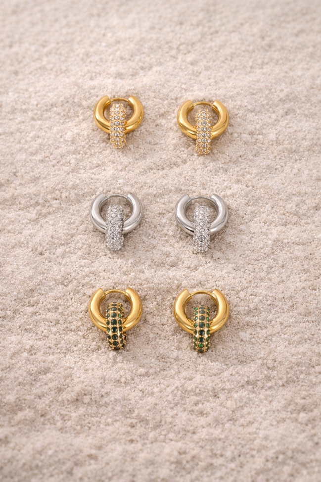 2way Pavé Hoop Pierce