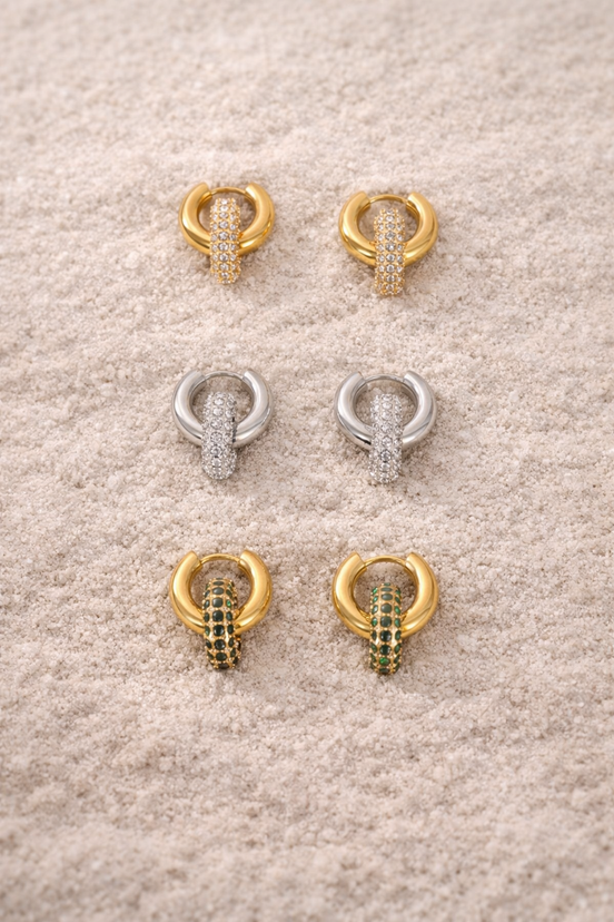 2way Pavé Hoop Pierce