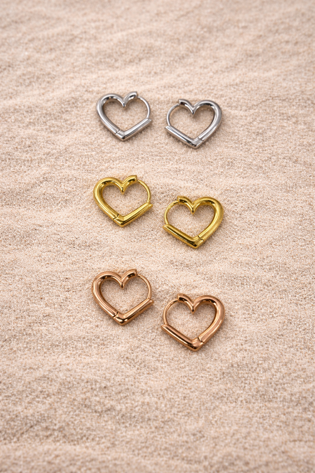 Modern Heart Hoop Pierce
