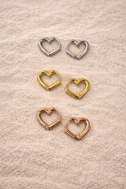 Modern Heart Hoop Pierce
