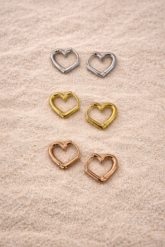 Modern Heart Hoop Pierce