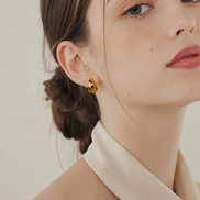 Honey Puff Clip Earring
