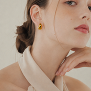 Honey Puff Clip Earring
