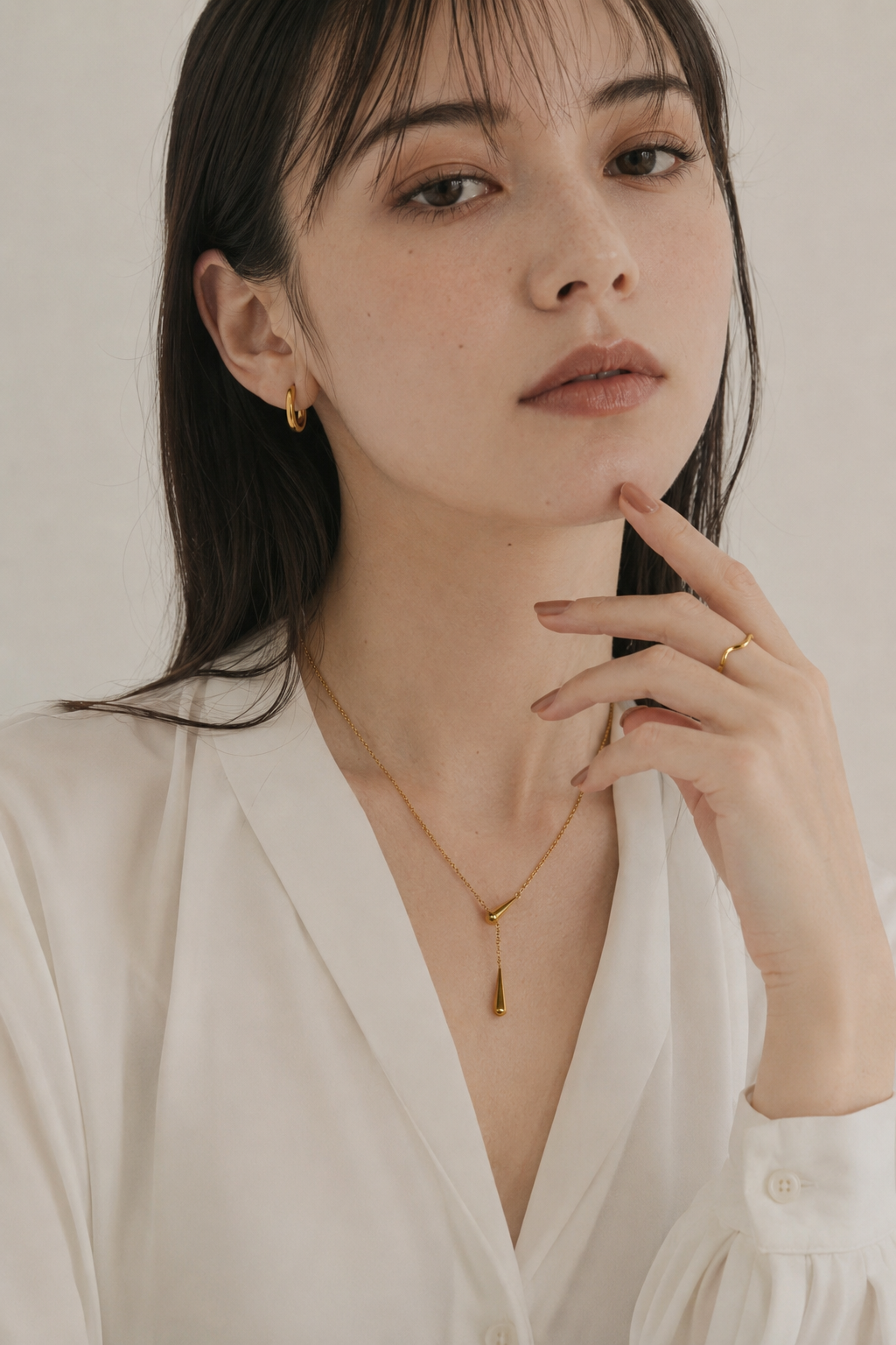 Luxe Drop Line Necklace