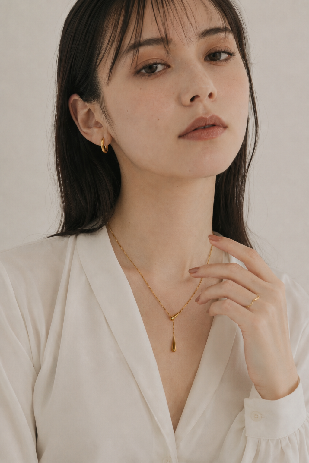 Luxe Drop Line Necklace