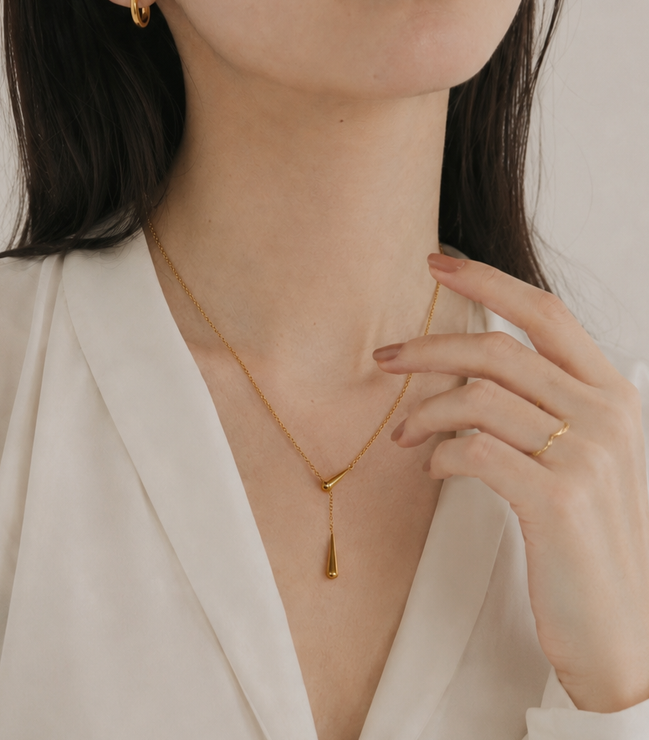 Luxe Drop Line Necklace
