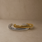 Braided Charm Bangle