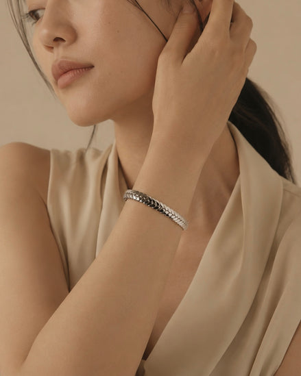 Braided Charm Bangle