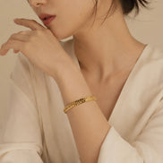 Braided Charm Bangle
