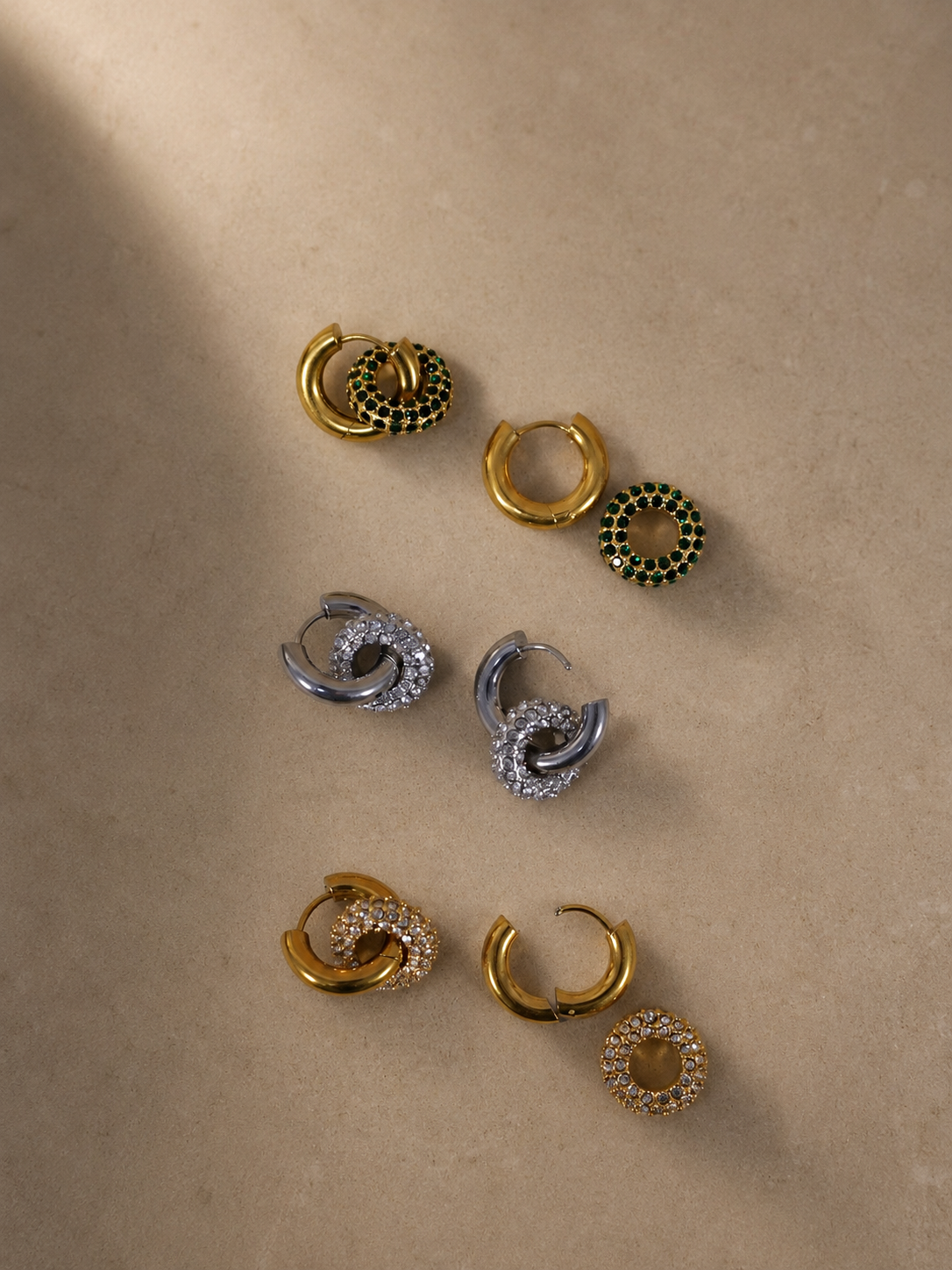 2way Pavé Hoop Pierce