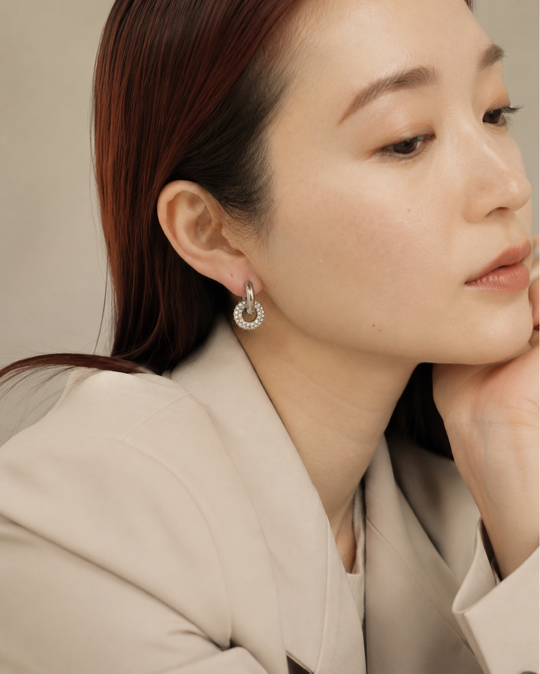 2way Pavé Hoop Pierce