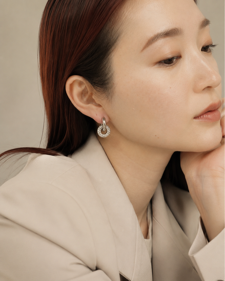 2way Pavé Hoop Pierce