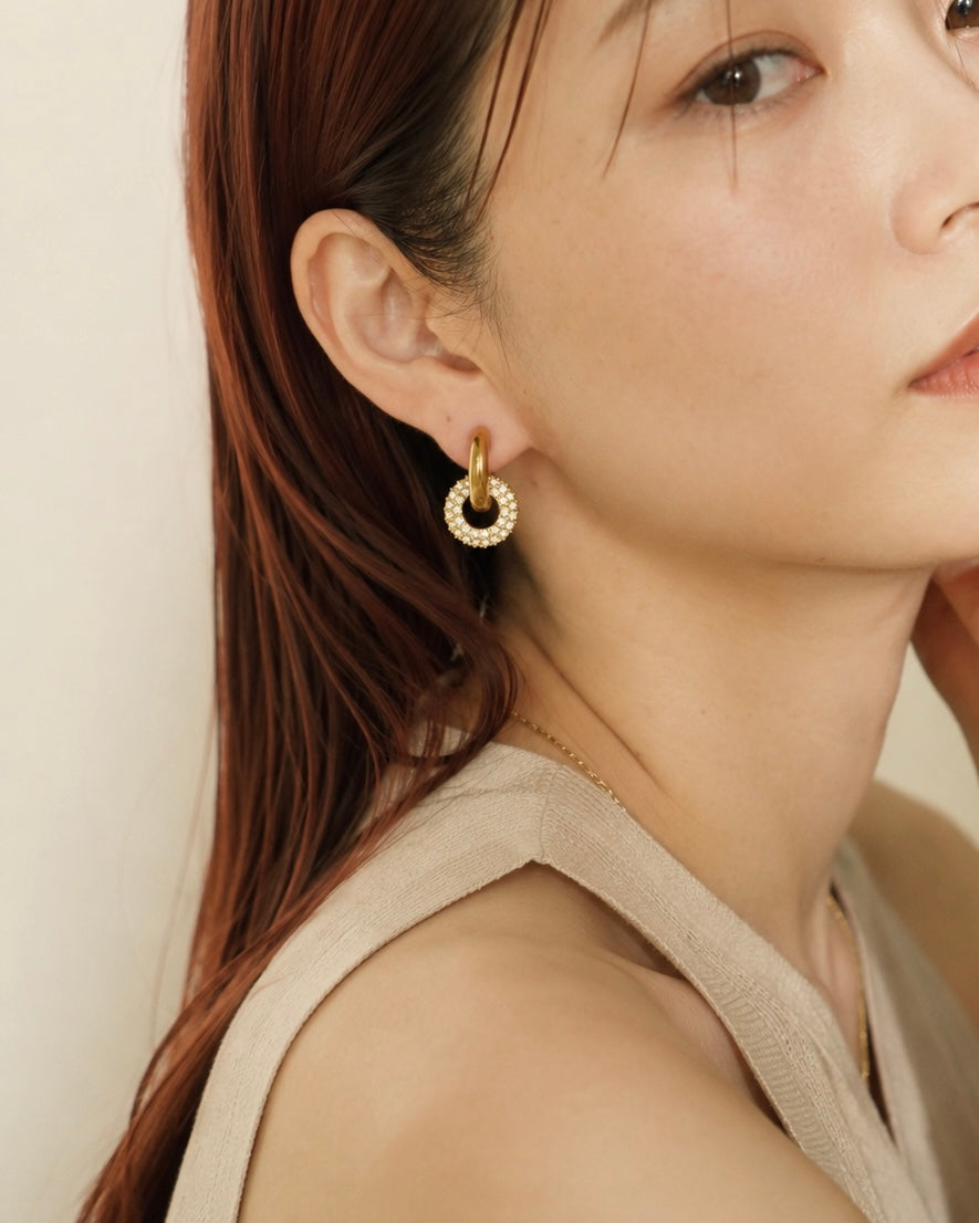 2way Pavé Hoop Pierce
