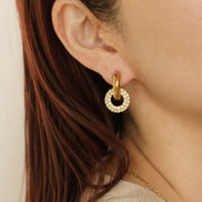 2way Pavé Hoop Pierce