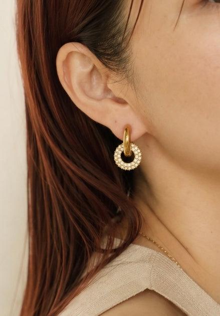 2way Pavé Hoop Pierce