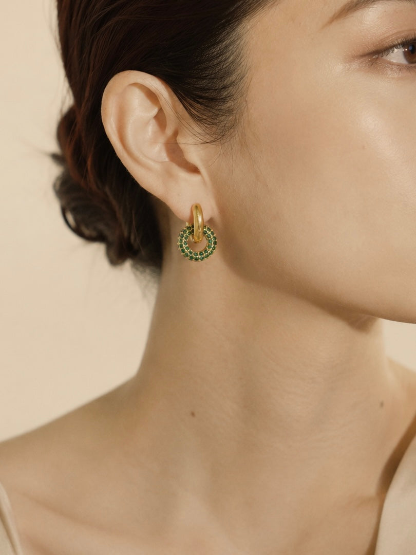 2way Pavé Hoop Pierce