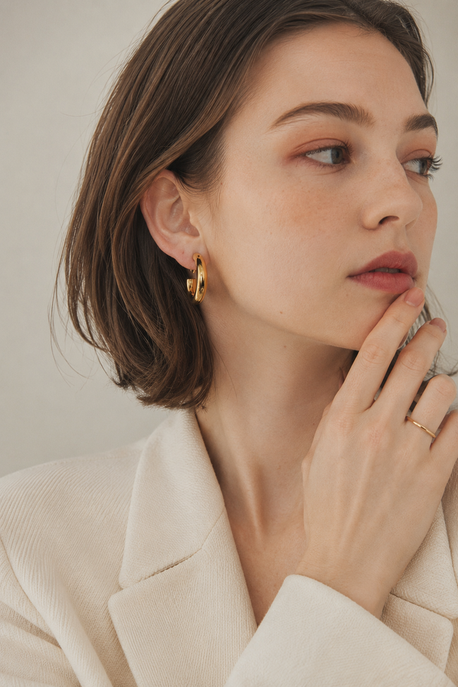 Heavy Glow Curve Earring