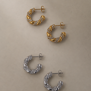 Twist Pavé Hoop Pierce
