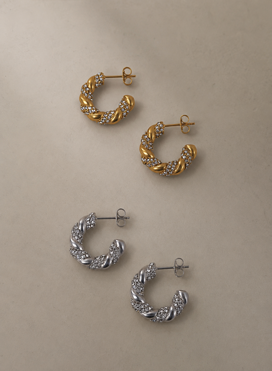 Twist Pavé Hoop Pierce