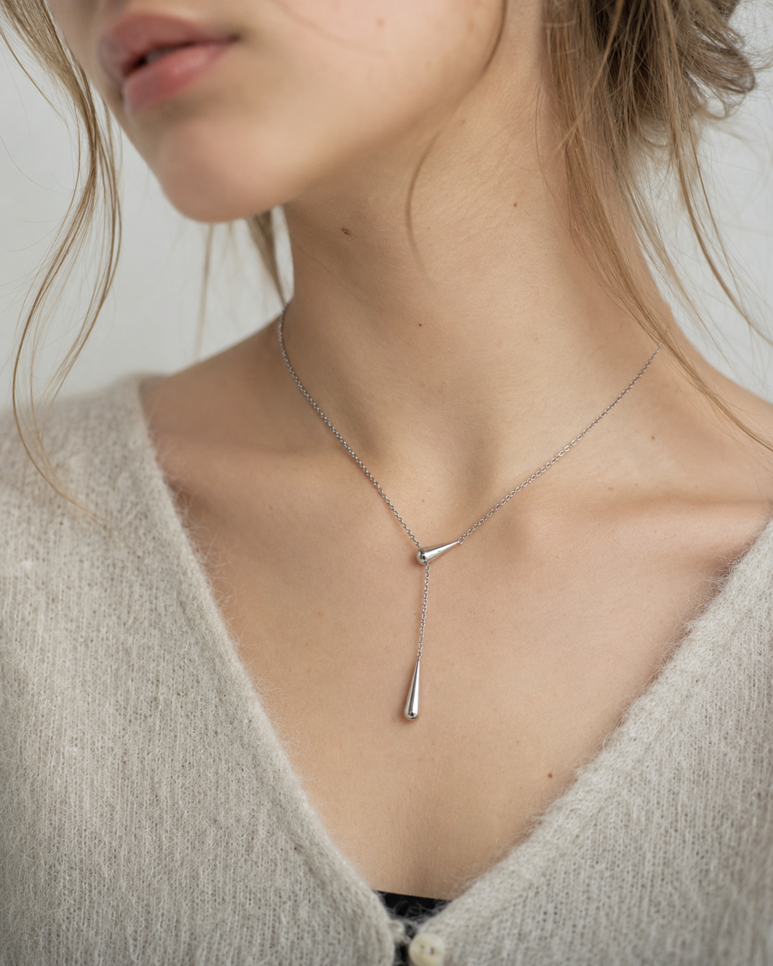 Luxe Drop Line Necklace
