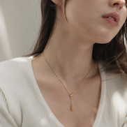 Luxe Drop Line Necklace