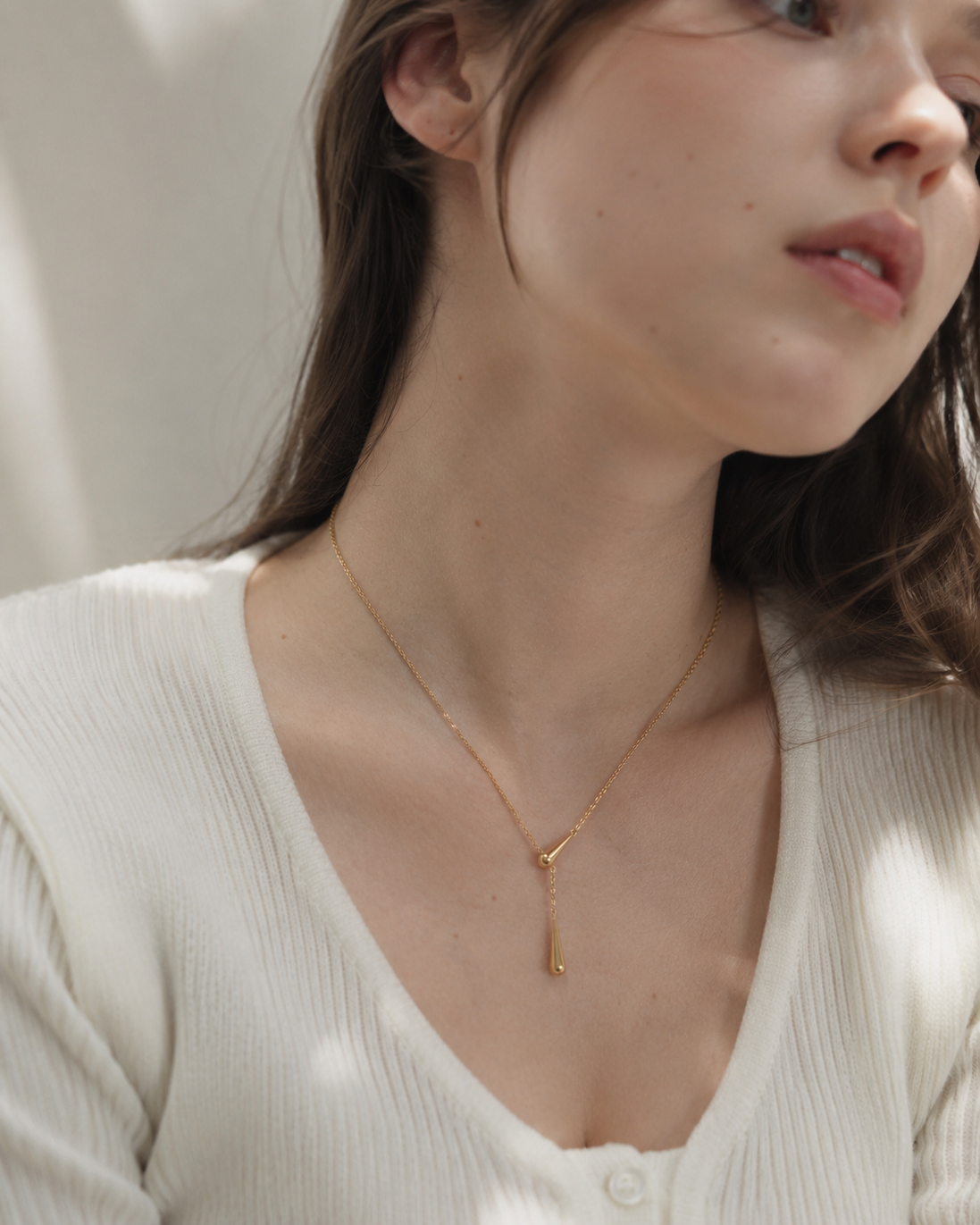 Luxe Drop Line Necklace