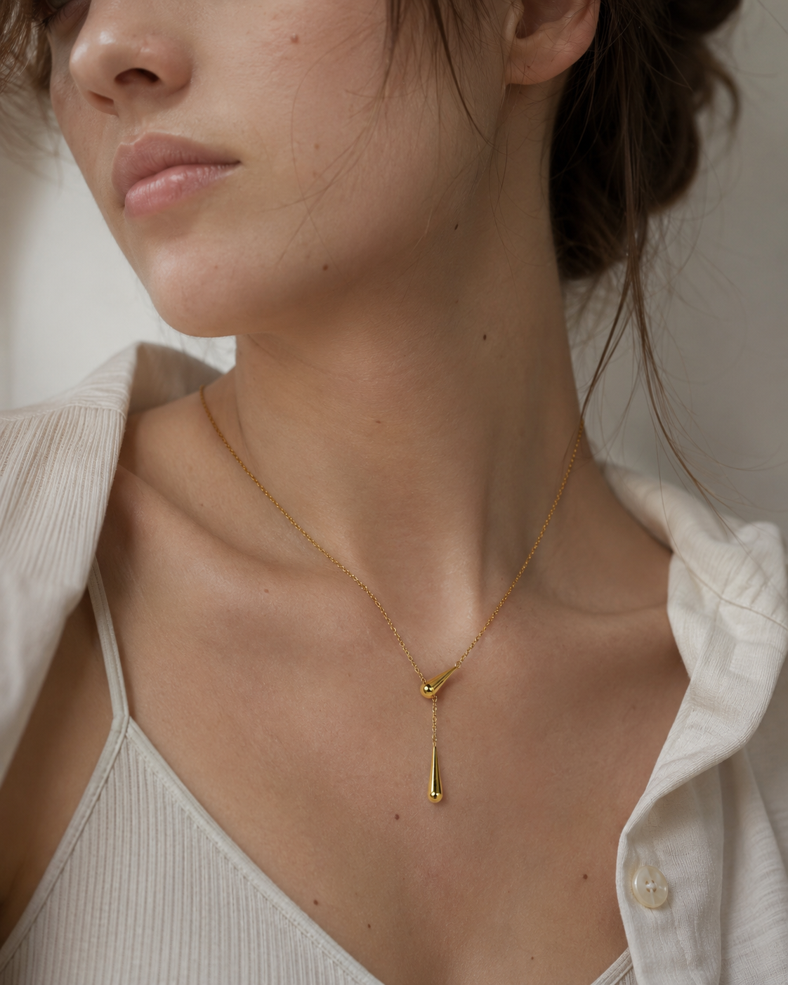 Luxe Drop Line Necklace
