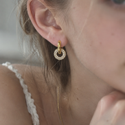 2way Pavé Hoop Pierce