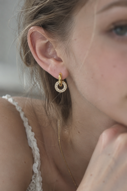 2way Pavé Hoop Pierce