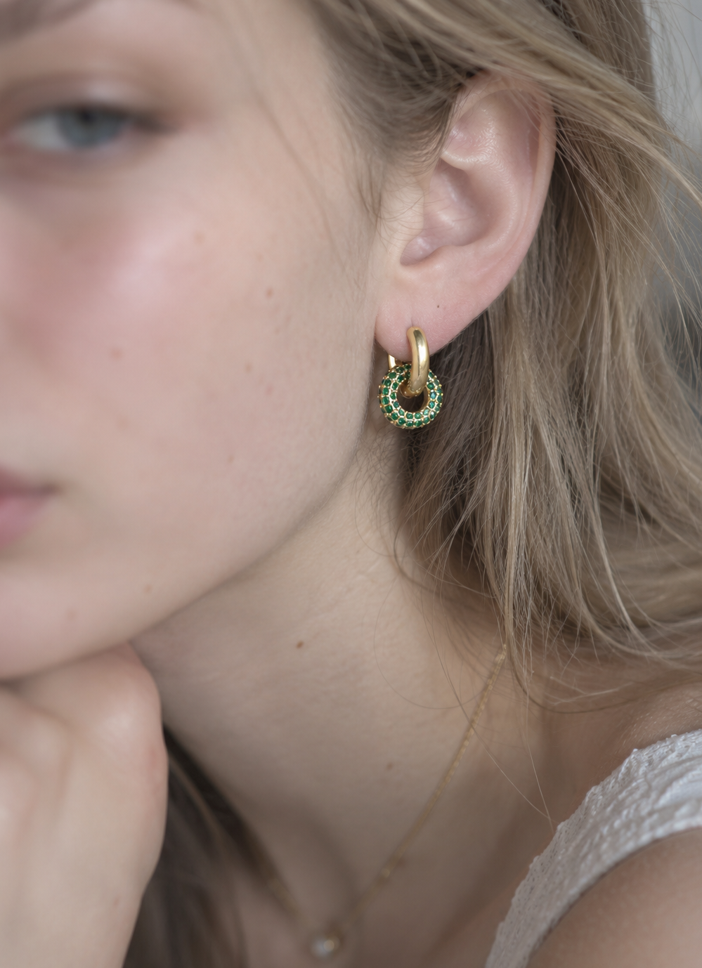 2way Pavé Hoop Pierce