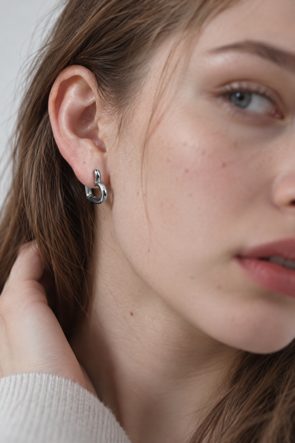 Modern Heart Hoop Pierce