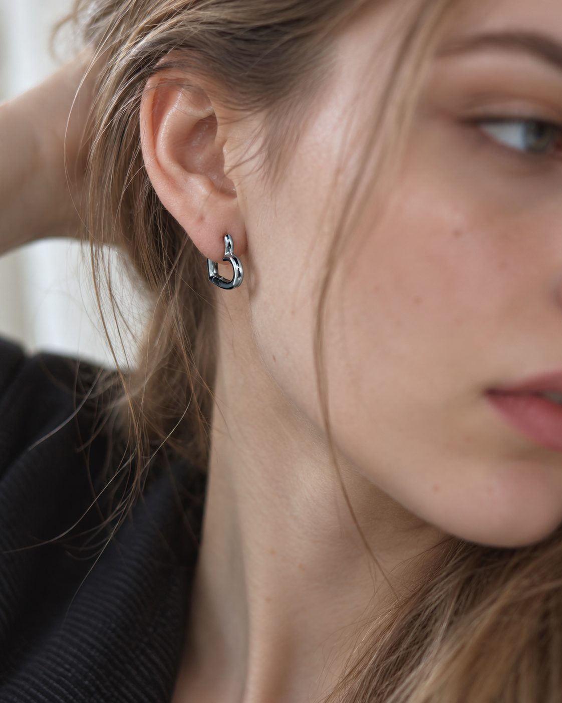 Modern Heart Hoop Pierce