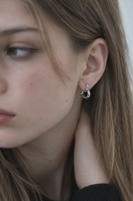 Modern Heart Hoop Pierce