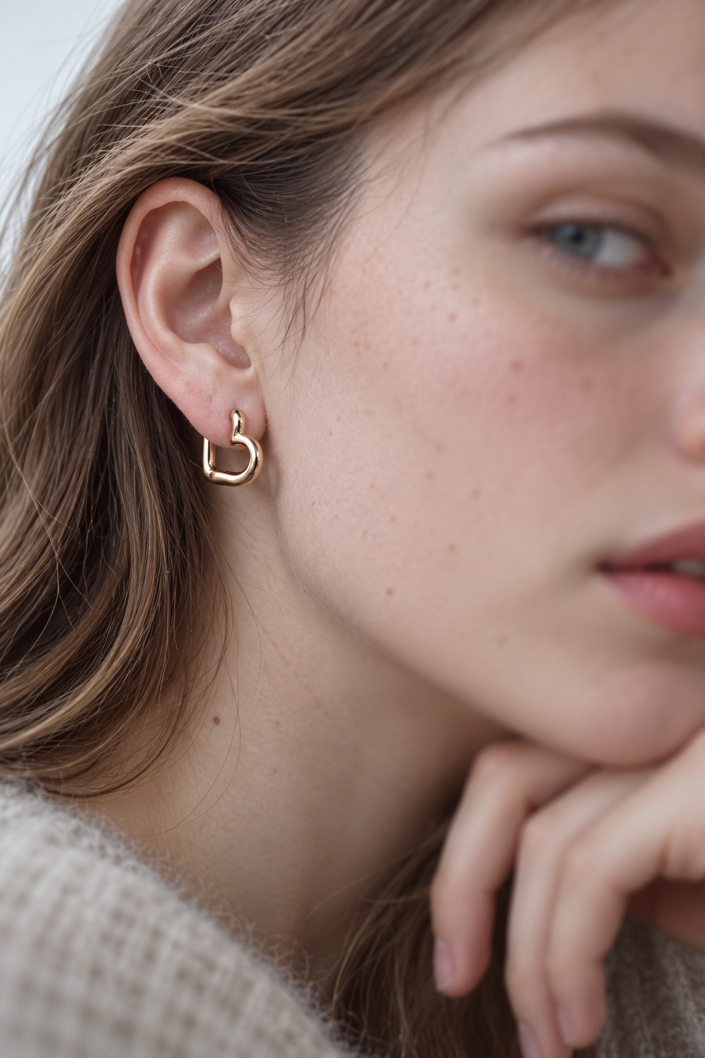 Modern Heart Hoop Pierce