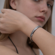 Braided Charm Bangle