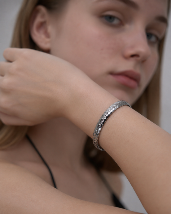 Braided Charm Bangle