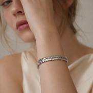 Braided Charm Bangle