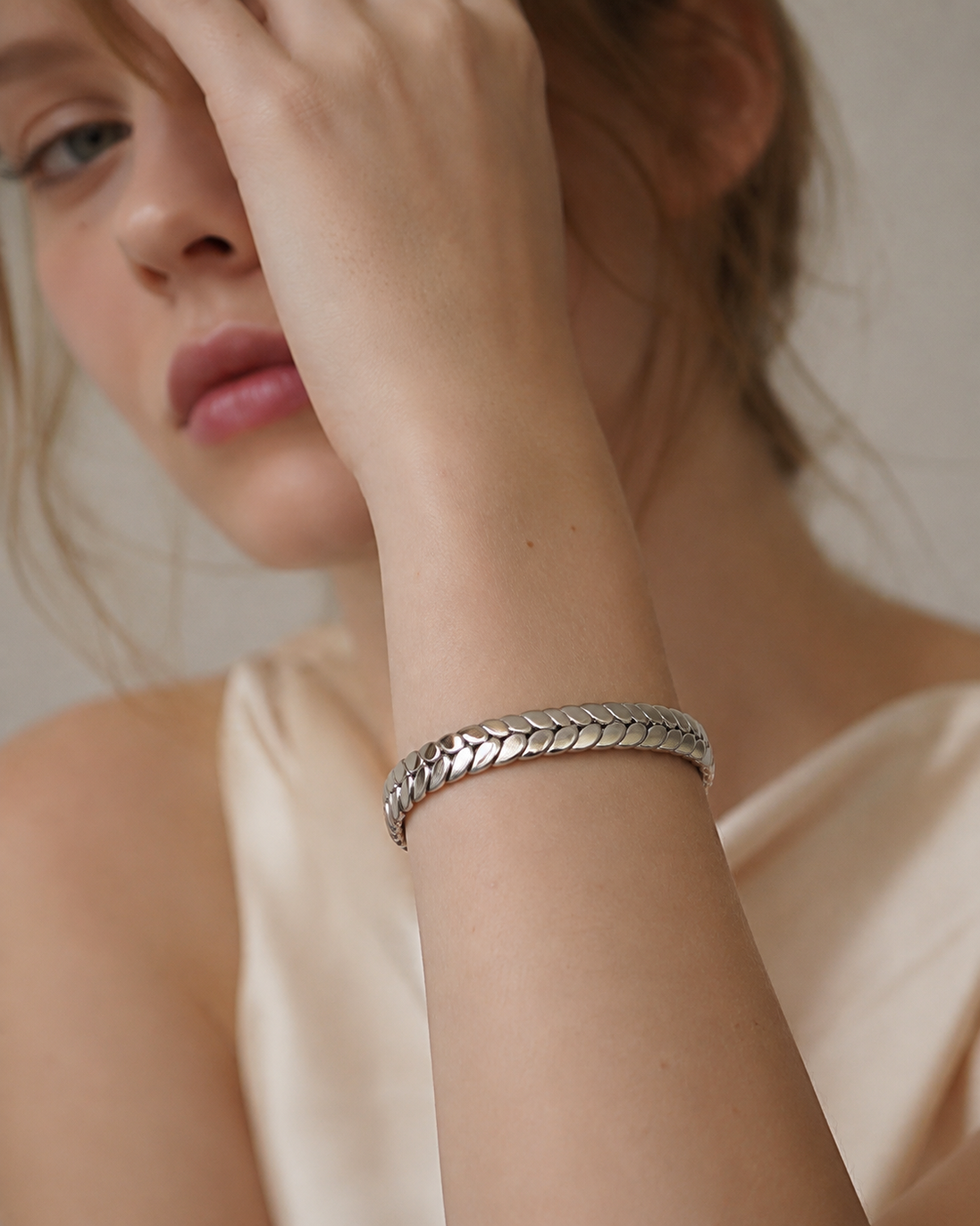 Braided Charm Bangle