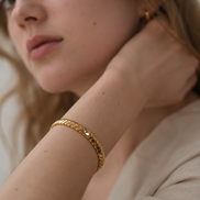 Braided Charm Bangle
