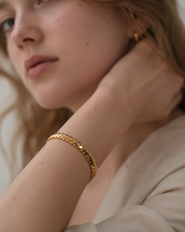 Braided Charm Bangle