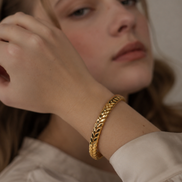 Braided Charm Bangle