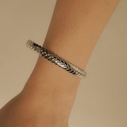 Braided Charm Bangle