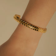 Braided Charm Bangle