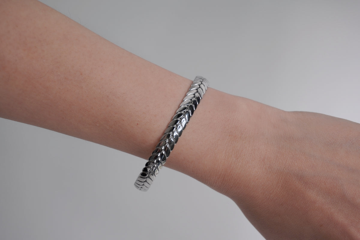 Braided Charm Bangle