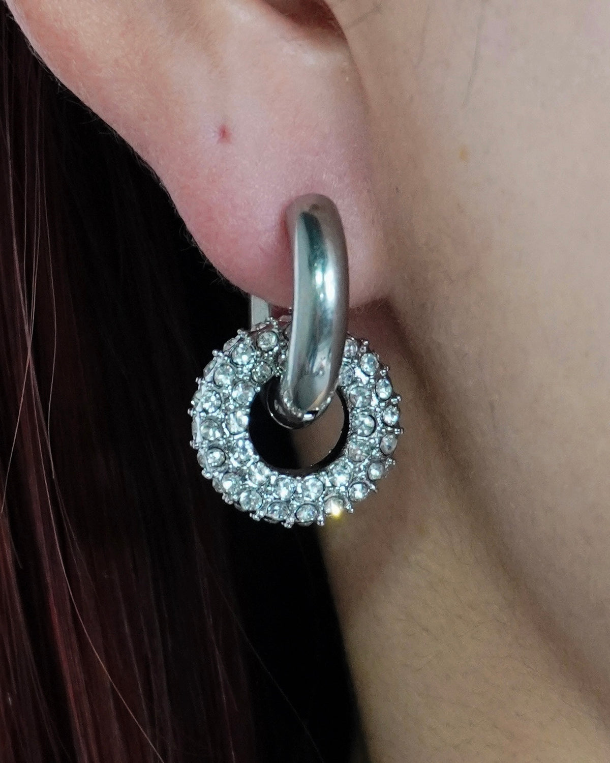 2way Pavé Hoop Pierce