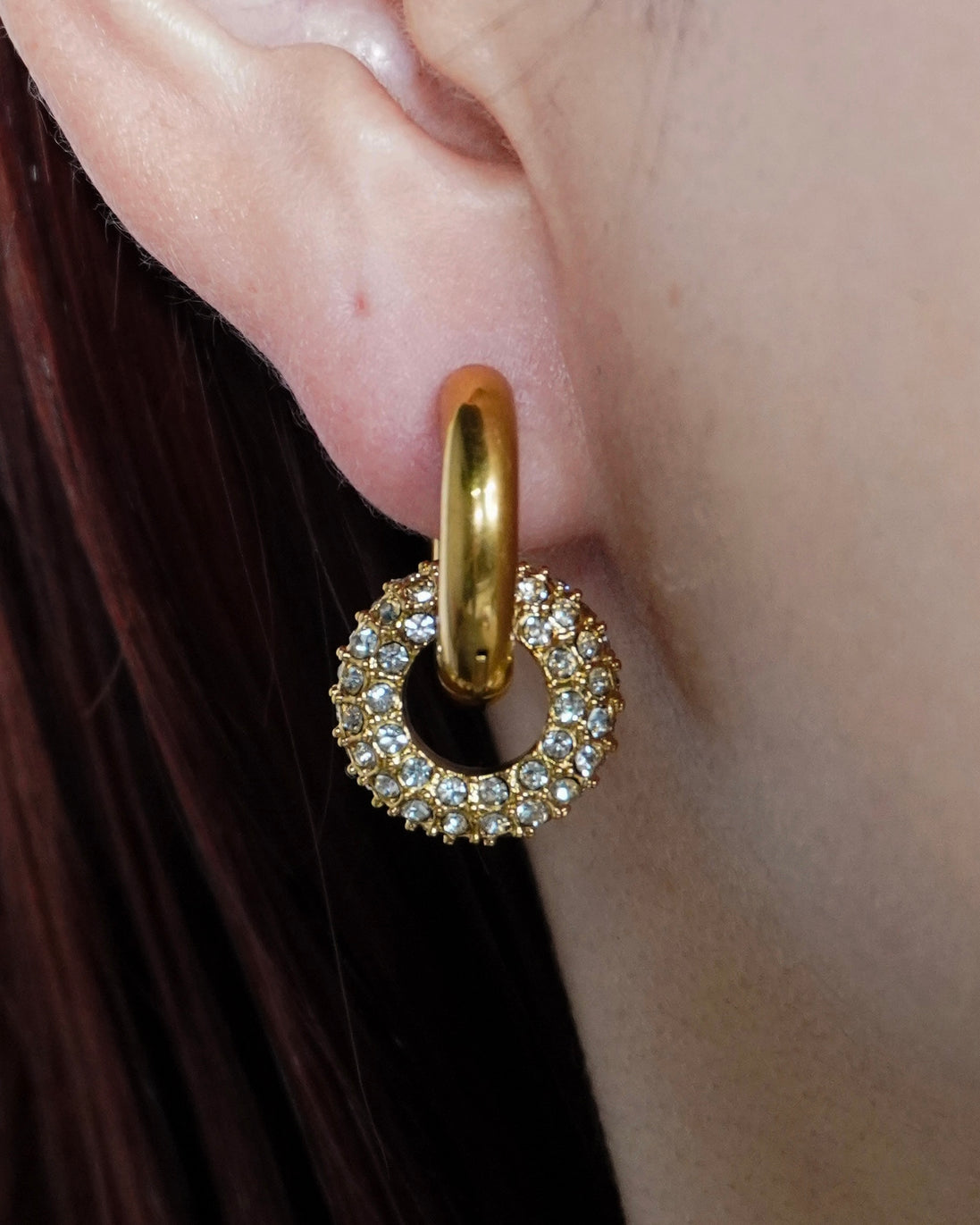 2way Pavé Hoop Pierce