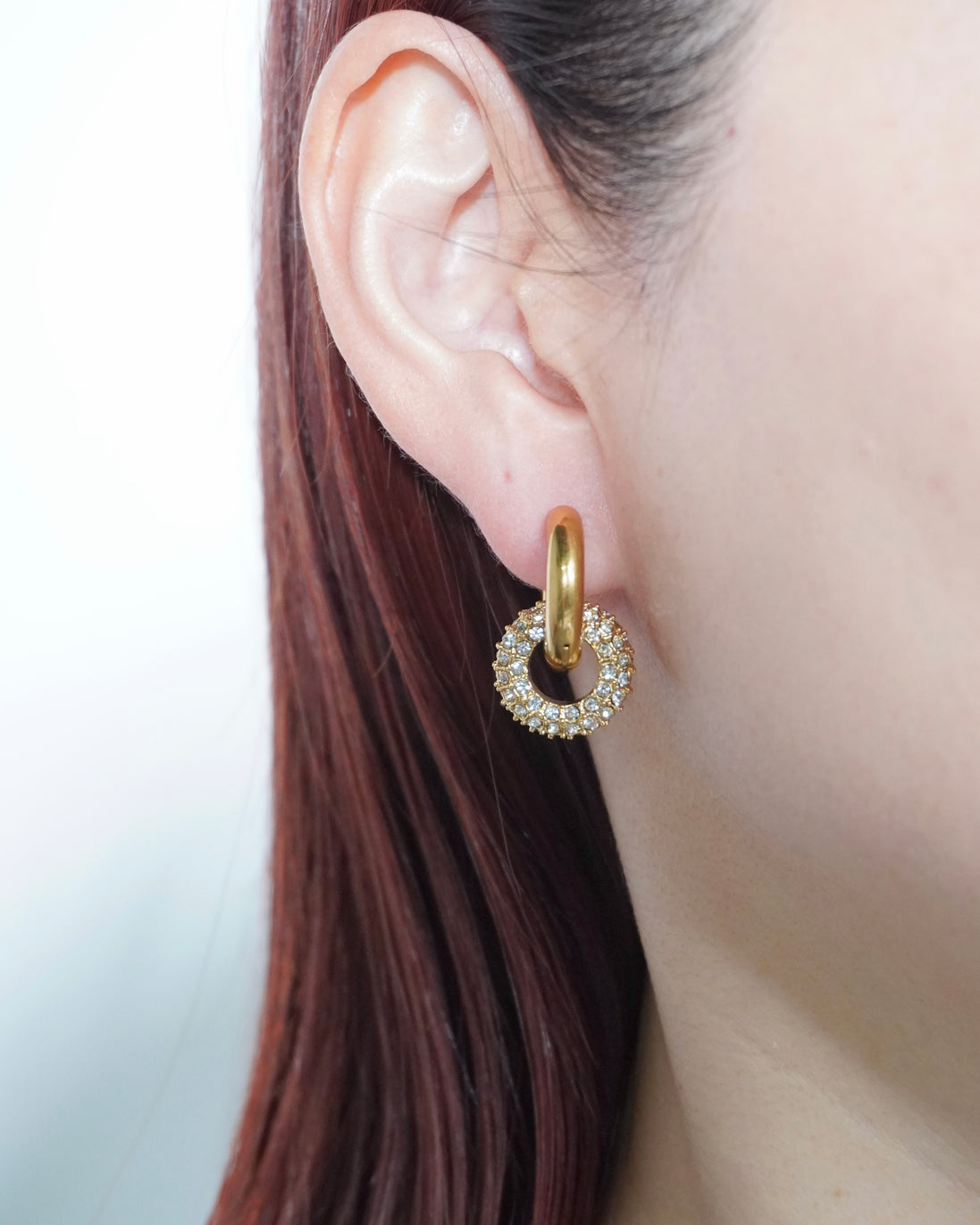 2way Pavé Hoop Pierce