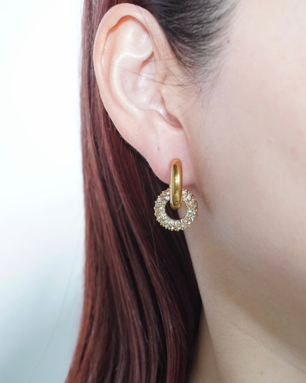 2way Pavé Hoop Pierce