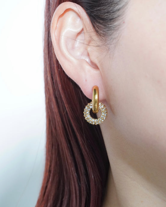 2way Pavé Hoop Pierce