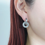 2way Pavé Hoop Pierce